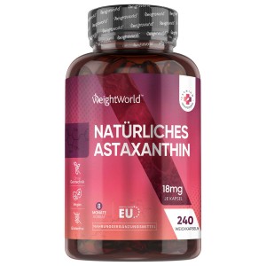 Natürliches Astaxanthin | 240 Weichkapseln | Zur Unterstützung des Abwehrkräfte des Körpers