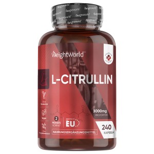 L-Citrullin 3000 mg 240 Kapseln für Muskelaufbau