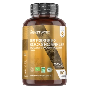 WeightWorld Fenugrec biologique 1500 mg - 180 gélules