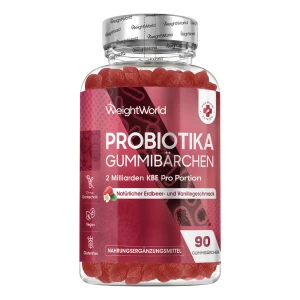 Probiotika Gummibärchen - 90 vegane Gummibärchen für Darmgesundheit, Verstopfung & Verdauung