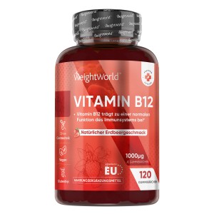 Vitamin B12 Gummibärchen - 1000 mcg - 120 Gummibärchen für 8 Monate