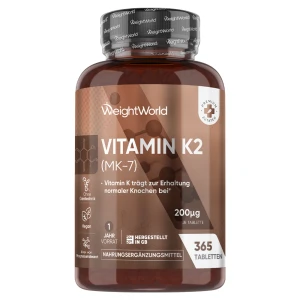 Vitamin K2 Tabletten | 365 Tabletten | Für starke Knochen l Online bestellen
