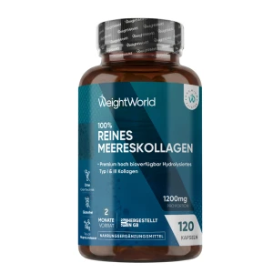 Reine Meereskollagen Kapseln | 1170 mg NatiCol® Meereskollagen Typ 1 pro Dosis | 120 Kapseln - Vorrat für 2 Monate | Online bestellen