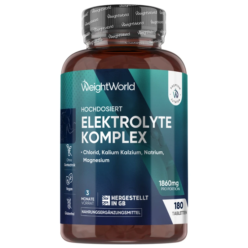 Elektrolyt Tabletten | Mineralstoffe für den Körper | 180 Tabletten für 6 Monate | Online bestellen