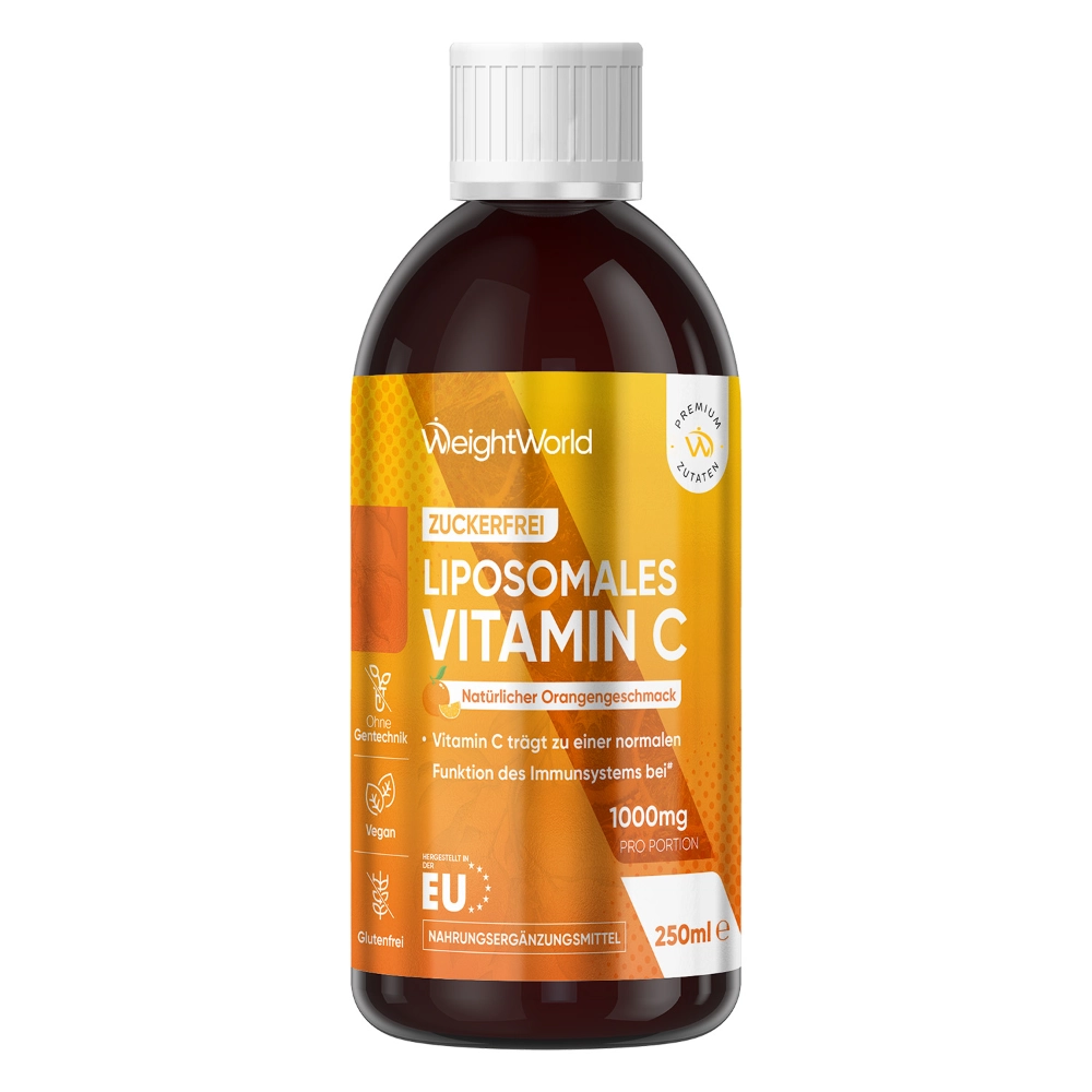 Liposomales Vitamin C zur Stärkung des Immunsystems | Fördert die natürlichen Abwehrkräfte, Knochen und Gelenke | 250 ml - 1.000 mg pro Dosis