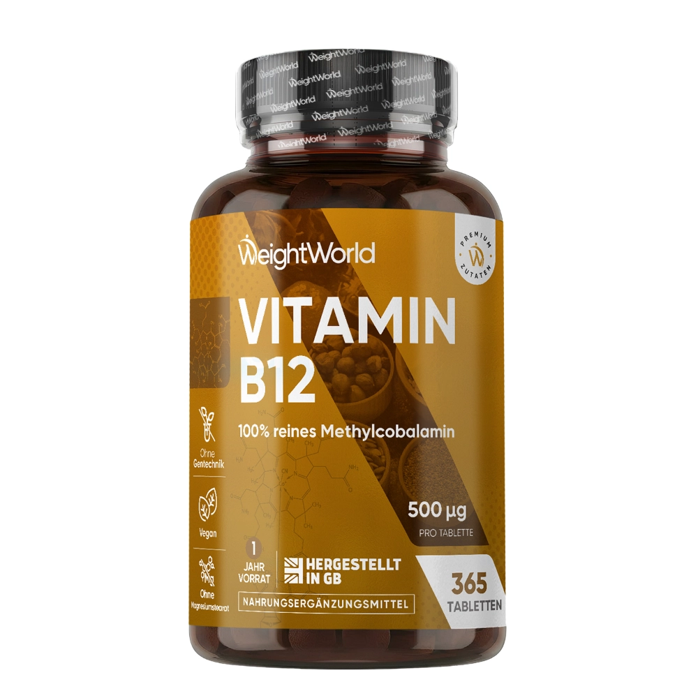 Vitamin B12 Tabletten 500μg (365St.) | WeightWorld