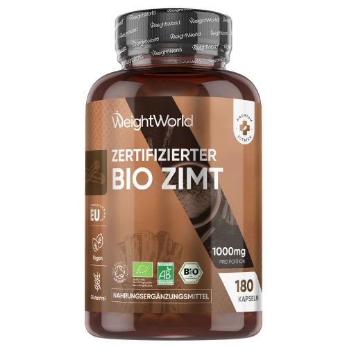 Canela Orgánica 1000 mg · 180 cápsulas · Suplemento Ayurveda con Vitaminas, Minerales y Antioxidantes