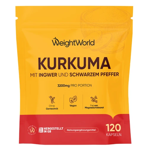 Kurkuma mit Ingwer und schwarzem Pfeffer Kapseln online kaufen