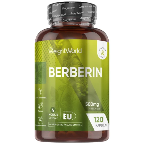 Berberin Kapseln | 500 mg 120 Kapseln | Natürliche Wellness-Ergänzung | WeightWorld