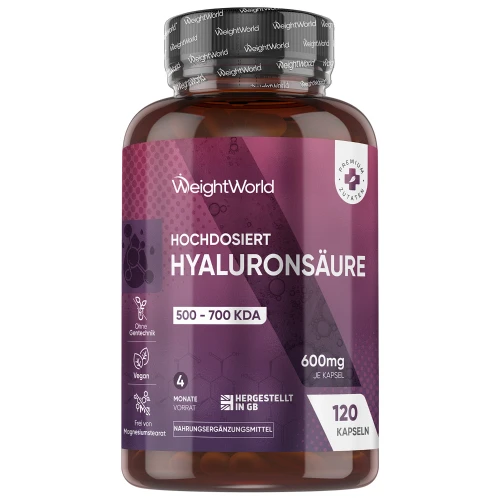 Hyaluronsäure | 120 Kapseln für junge Haut, Knochen und Gelenke | Online bestellen
